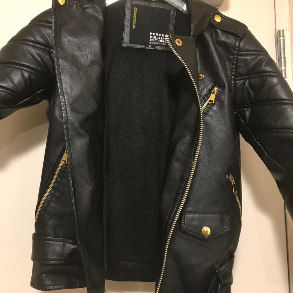 Robert Philip.. Leather Coat size 12
